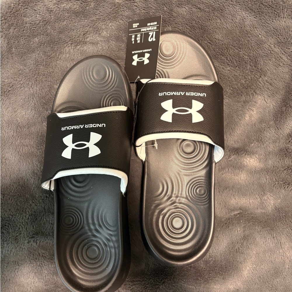 Under Armour Gray Slide Sandals